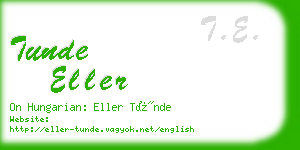 tunde eller business card